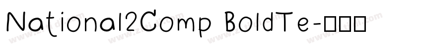 National2Comp BoldTe字体转换